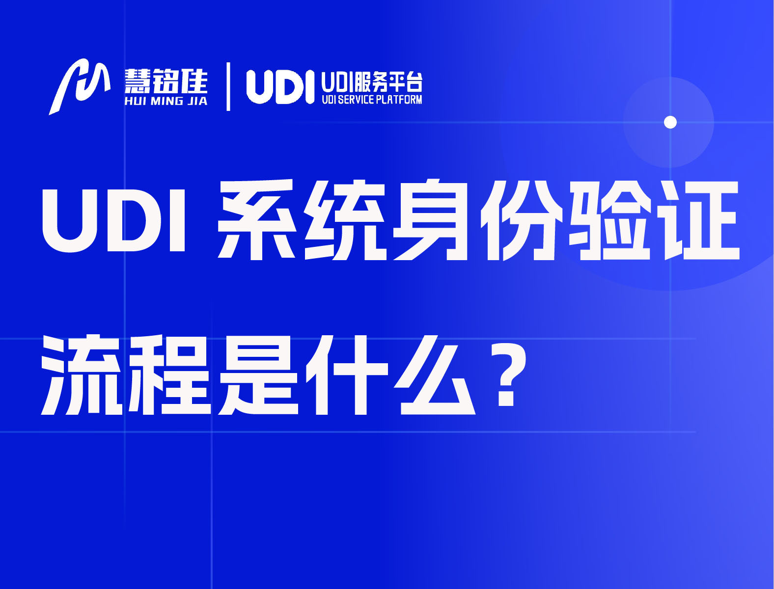 UDI系统身份验证流程是什么？